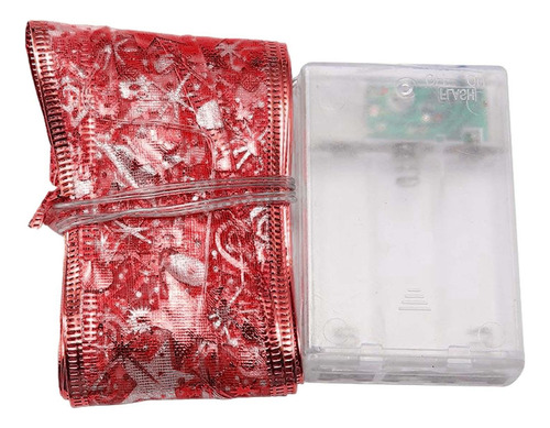 3 Luces De Cinta Navideñas, Luces Para 2m 20 Rojo Claro