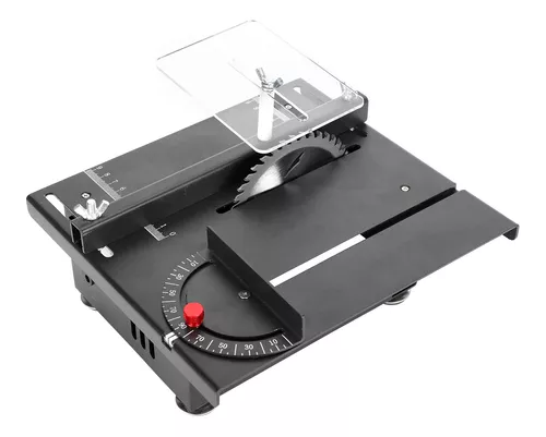 Mini sierra de mesa, sierra de banco para el hogar, sierra de mesa  multifuncional ajustable, máquina pulidora deslizante de ángulo de 0-90°,  máquina