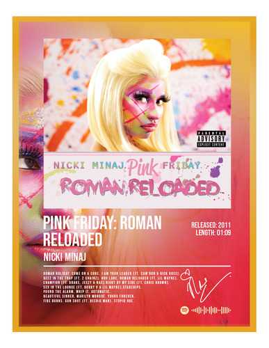 Poster Nicki Minaj Roman Reloaded Music Firma 80x40