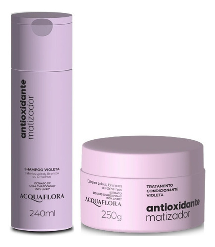 Kit Matizador Violeta Acquaflora Shampoo 240ml + Tratamento