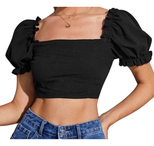 Top Espalda Abierta Blusa Casual Mujer Pnl