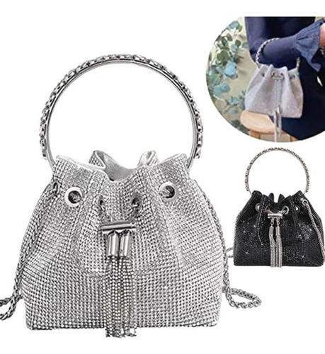 Bolso Crystal Bag Para Mujer, Bandolera Con Cadena De Diaman