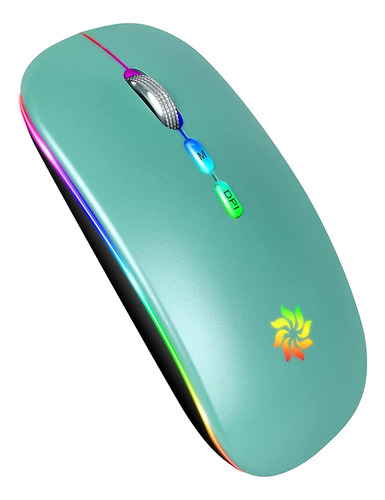 Mouse Kbcase 2.4g Recargable Lago Azul Con Led