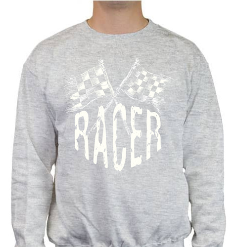 Sudadera Automovilismo Racer Con Bandera A Cuadros