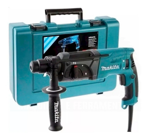 Imagem 2 de 9 de Martelete Combinado Rompedor 800w Hr2470 Makita + Kit Brocas