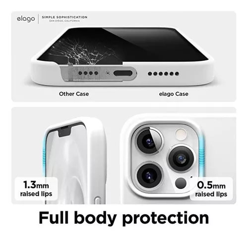 elago Compatible con iPhone 14 Pro Max, funda de silicona líquida, funda  protectora de cuerpo completo, a prueba de golpes, funda delgada para