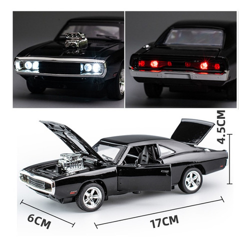 Dodge Challenger Miniatura Metal Autos Luces Y Sonido 1:32