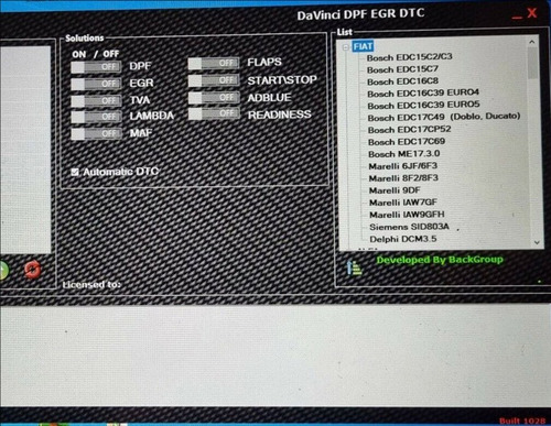 Software Davinci 1.0.28 ¡nuevo! ¡fuera De Dpf Egr Lambda Adb