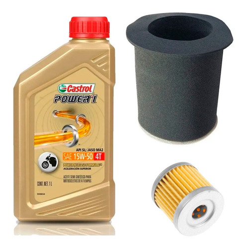 Kit Service Suzuki En Gn 125 Castrol P1 + Filtros Panther