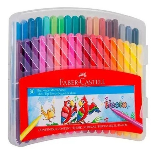 Marcadores Escolar Fiesta X 36 Colores Faber-castell