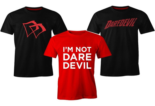 Triple Pack Remeras Hombre Daredevil Comic Marvel - Requiem