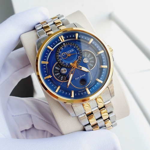 Imagen 5 de 6 de Citizen Calendrier Moonphase Blue Dial Bu0054-52l . Dcmstore