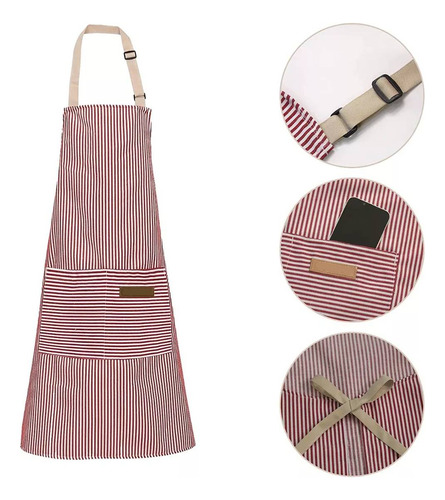 4pc Mandiles De Cocina Chef Delantal Multiusos Ajustable