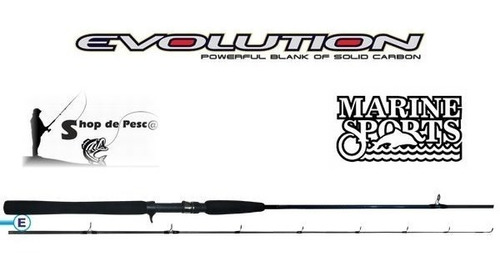 Caña Marine Sports Evolution De Carbon Solido 15-30 Lb 1.68m