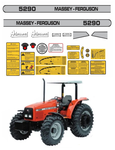 Adesivos Trator Massey Ferguson 5290 Advanced Ca-05487 Mq Cor