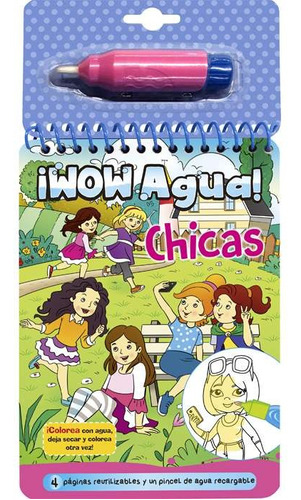 Libro Mágico Para Colorear Con Agua Diseño Wow Chicas