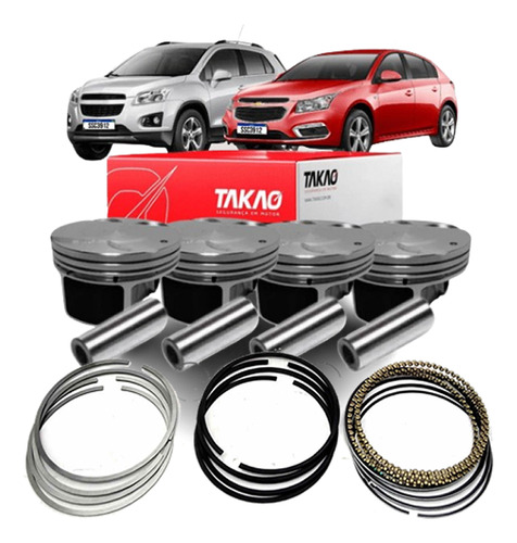 Pistão Com Anéis Stander 1.8 16v Nova Tracker Cruze