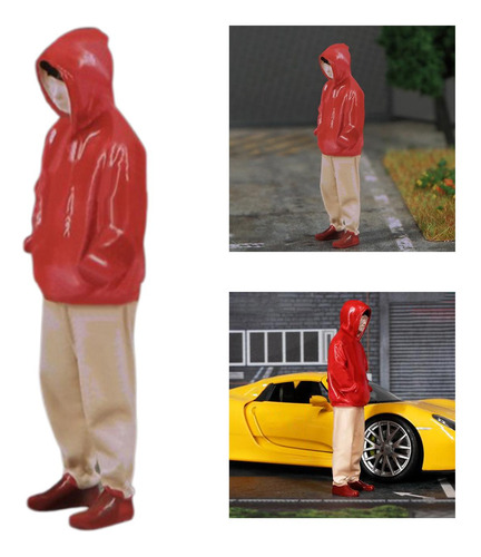 Figuras De Modelos A Escala 1/24, Tela Roja Con Sombrero