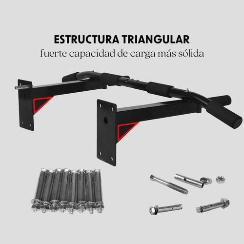Barra Para Dominadas Pull Up Bar Bywell Color Negro