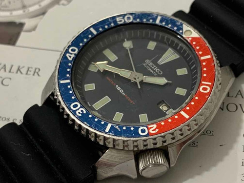 Seiko 7002-700a Scuba Divers Automatic Wr150m Pepsi Vintage