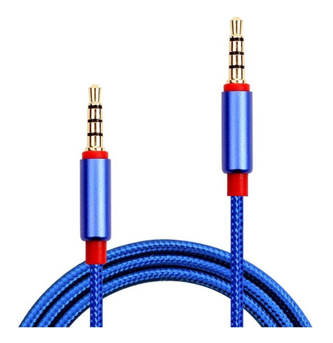 Cable De Audio Auxiliar Trenzado 3.5 Mm 2 Metros Colores