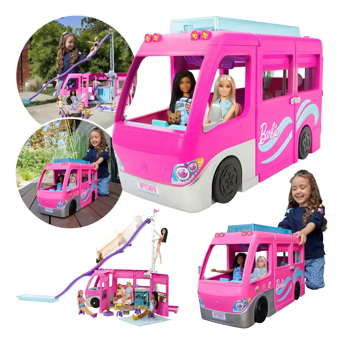 Trailer Acampamento Dos Sonhos Da Barbie + 60 Peças - Mattel Cor Rosa