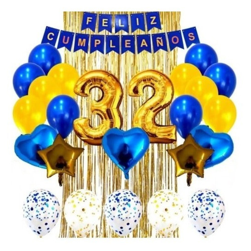 Combo Kit Deco Fiesta Feliz Cumple Boca