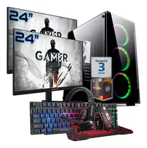 Comprar Pc Gamer Amd Ryzen 7 5700g 32gb 1tb 2 Monitores 24 100hz W11