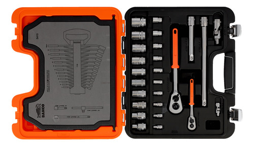 Juego De 41 Herramientas Llaves Y Dados 1/2 S410 Bahco