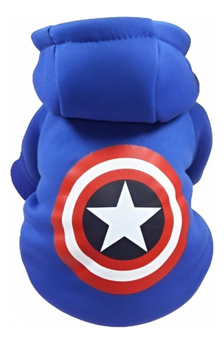 Sudadera Para Perrito Estilo Capitán América De Marvel