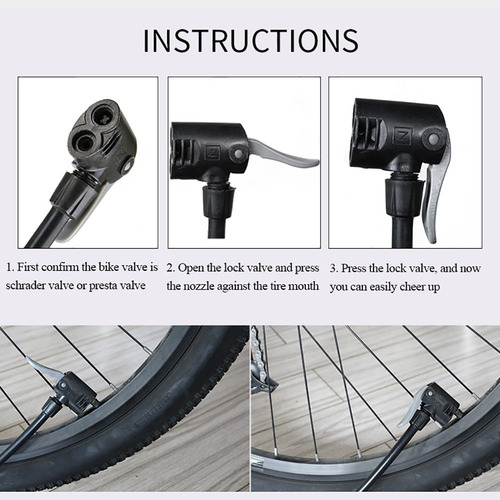 Bomba De Aire Para Llenar Neumáticos De Bicicleta, Oficina,