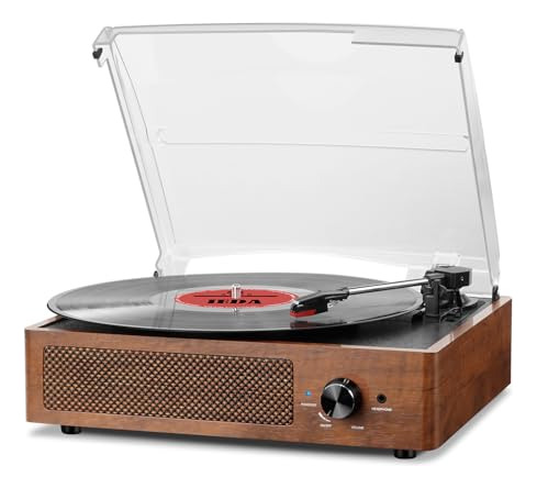 Tocadiscos Vintage Para Vinilos Con Altavoces, Tocadiscos De