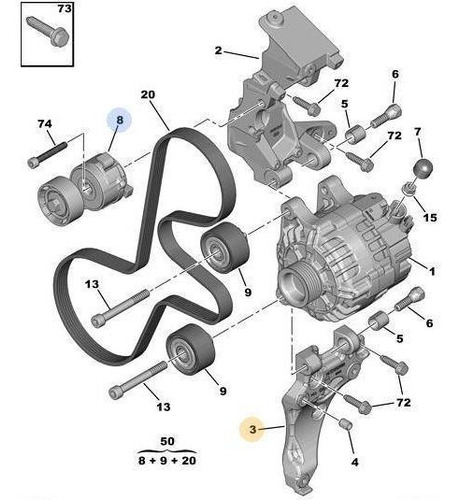 Soporte Compresor Peugeot Partner Nva 1.6 D