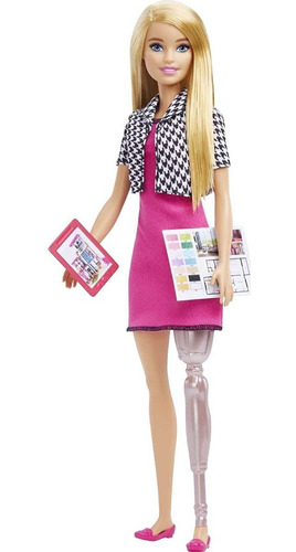Imagem 2 de 8 de Barbie Interior Designer 2022 Arquiteta Perna Mecânica