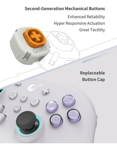 Controlador Bluetooth Gulikit Kingkong 3max+2024 acessórios cor cinza