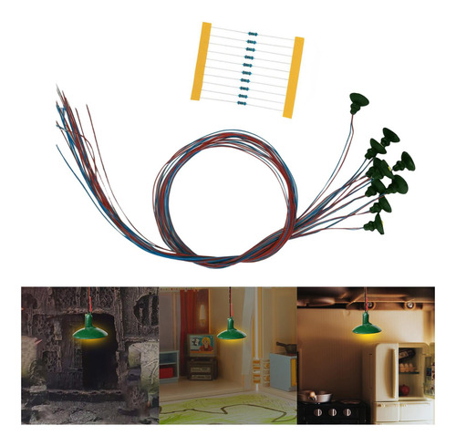 5 X 10 Piezas Miniatura Jardín Calle Luz Led Diseño