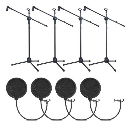 4 Soportes De Micrófono Trípode Ajustables Boom, Sopo...