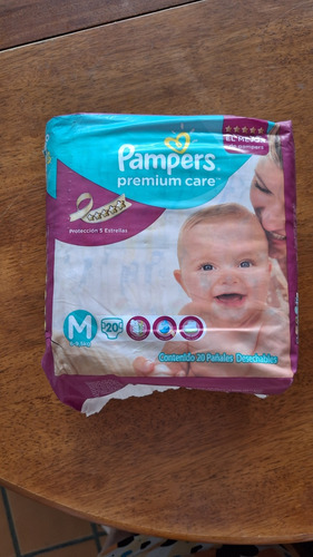 Pañales Pampers Talla M. Premium Care. Paquete De 20 Pañales