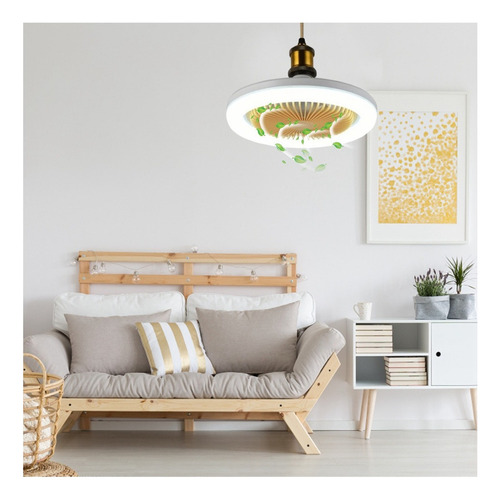 Ventilador De Techo 30w Con Luces Integradas E27 Remote Teto