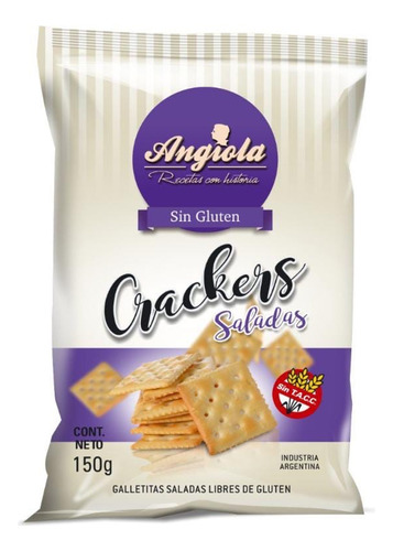 Galletitas Crackers Saladas Angiola Sin Tacc