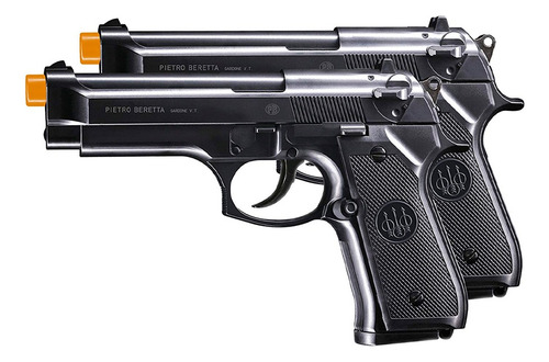 2 Pistola Airsoft Beretta 92fs Spring 6mm + 1000 Bbs + Alvo