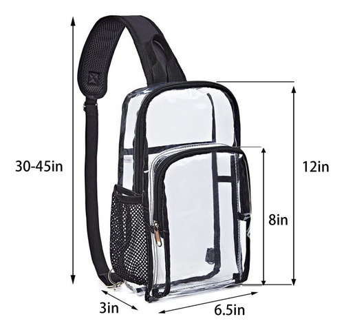 Gpp Bolsa Transparente Tipo Bandolera, Bolsa Transparente