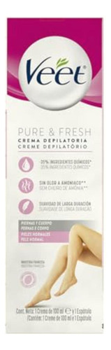 Veet Pure & Fresh Crema Depilatoria Piel Normal 100ml