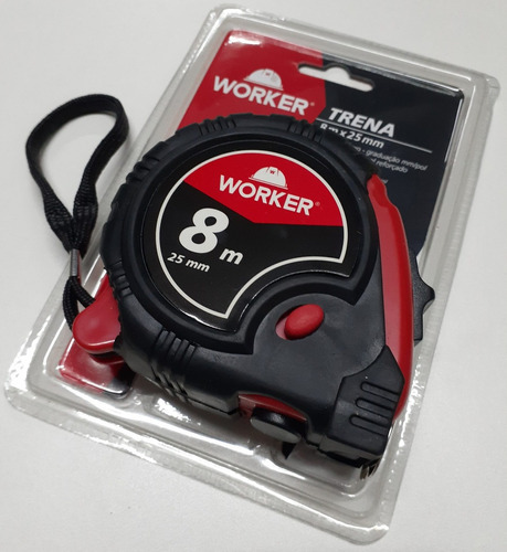 Trena 8 Metros Emborrachada 25mm Worker