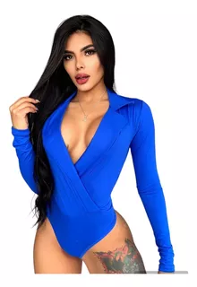 Hermosa Blusa Camiseta Body Manga Larga Para Mujer Dama