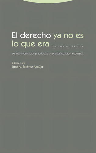 Derecho Ya No Es Lo Que Era,el - Estevez Araujo,jose A