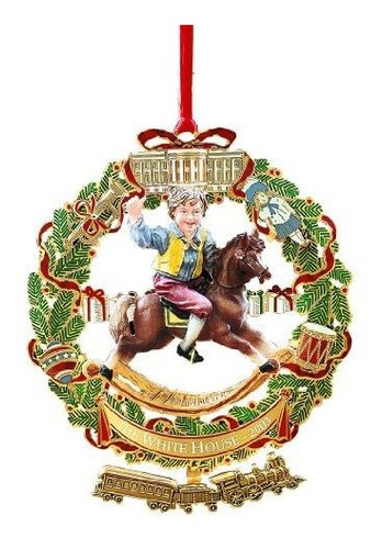 2003 Casa Blanca Adorno De Navidad, Del Caballo De Oscilació