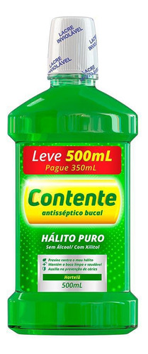 Enxaguatório Bucal Contente De Hortelã 500ml Antisséptico