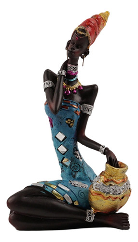 Figura De Dama Tribal, Figura Africana Tribal De Mujer,