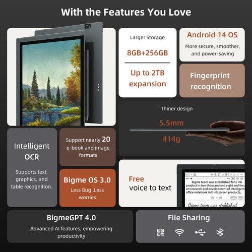Bigme B1051c Pro Color Eink Ebook Reader Android14 Os
